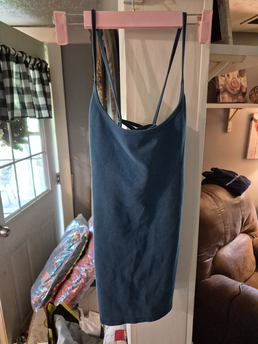 Free People Women’s Blue Strappy Tank Top